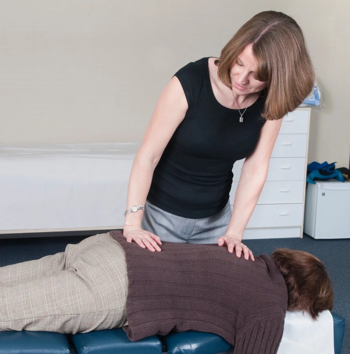 Chiropractic patient receiving care