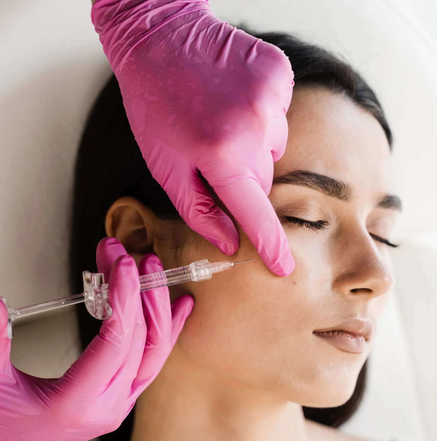 Dermatology patient receiving care