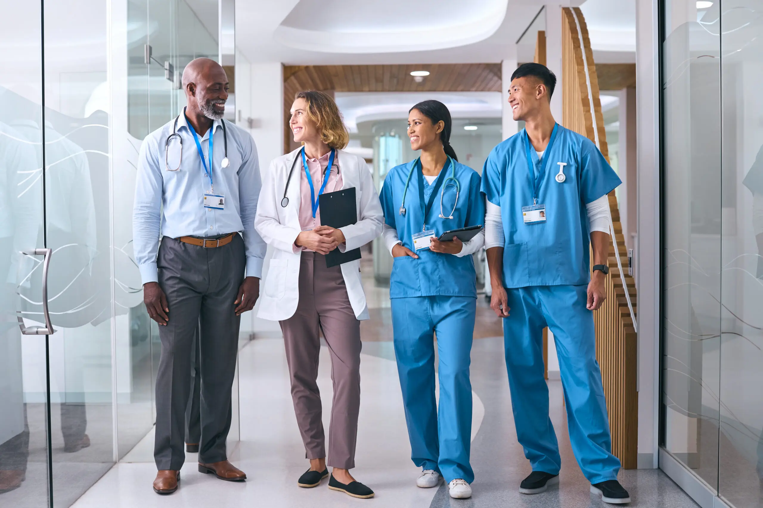 Medical team working together in a healthcare setting