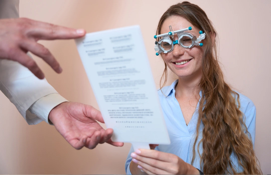 Ophthalmology team reviewing patient records